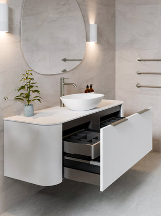 Nature 1500 Vanity | Inset Basin & Pillar Drawer Front