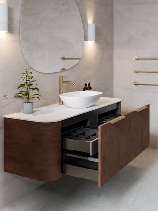 Nature 1500 Vanity | Inset Basin & Pillar Drawer Front