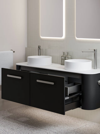 Nature 1500 Vanity | Double Inset Basin & Axel Drawer Front
