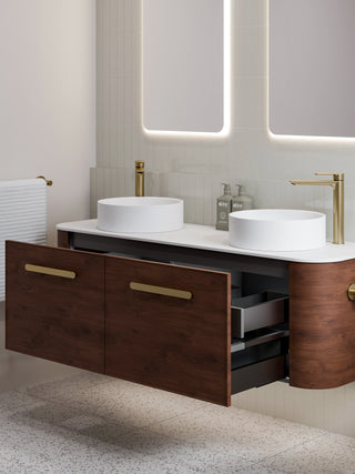 Nature 1500 Vanity | Double Inset Basin & Axel Drawer Front