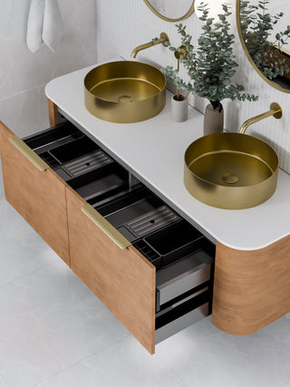 Nature 1500 Vanity | Double Inset Basin & Orchard Drawer Front