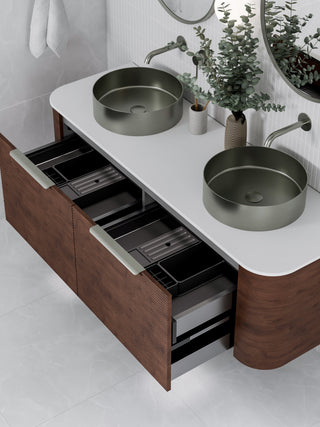 Nature 1500 Vanity | Double Inset Basin & Orchard Drawer Front