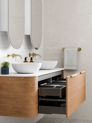 Nature 1500 Vanity | Double Inset Basin & Pillar Drawer Front