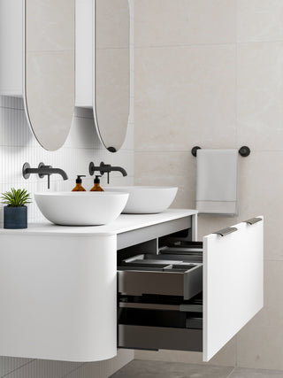 Nature 1500 Vanity | Double Inset Basin & Pillar Drawer Front