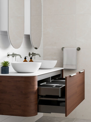 Nature 1500 Vanity | Double Inset Basin & Pillar Drawer Front