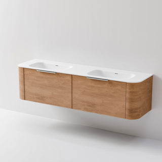 Nature 1800 Vanity | Double Inset Basin & Axel Drawer Front