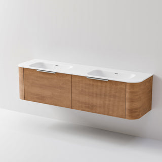 Nature 1800 Vanity | Double Inset Basin & Pillar Drawer Front