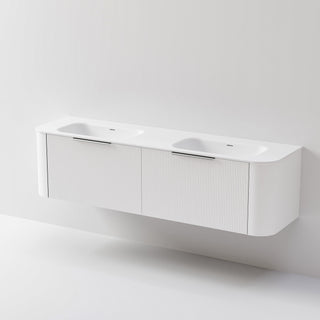 Nature 1800 Vanity | Double Inset Basin & Pillar Drawer Front