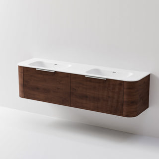 Nature 1800 Vanity | Double Inset Basin & Pillar Drawer Front