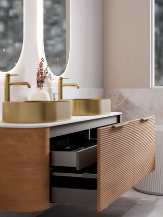 Nature 1800 Vanity | Double Inset Basin & Orchard Drawer Front