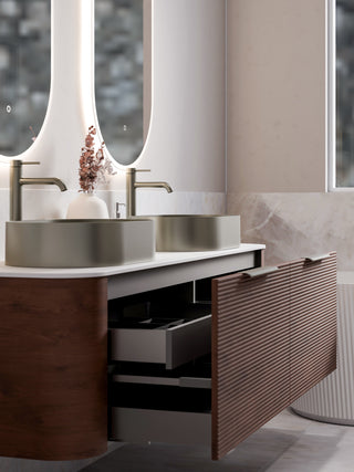 Nature 1800 Vanity | Double Inset Basin & Orchard Drawer Front