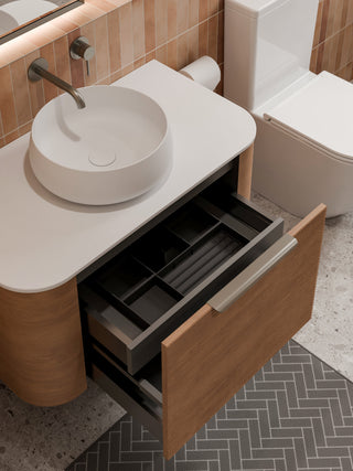 Nature 900 Vanity | Flat Slab Top & Orchard Front