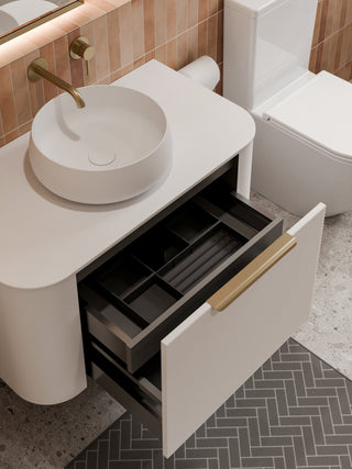 Nature 900 Vanity | Flat Slab Top & Orchard Front
