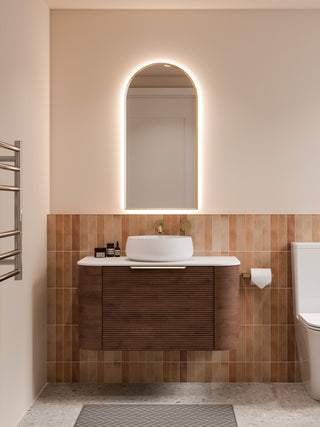 Nature 900 Vanity | Flat Slab Top & Orchard Front