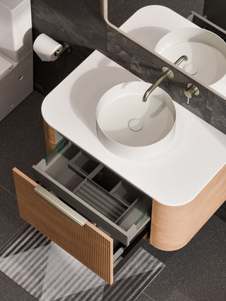 code-nature-900-pillar-vanity-range-devon-oak-one-drawer