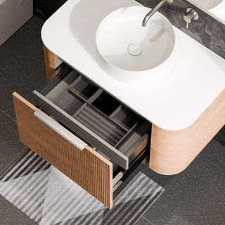 Nature 1000 Vanity | Inset Basin & Pillar Drawer Front