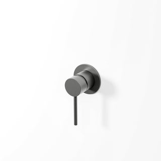 minimalist style shower mixer in gunmetal
