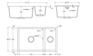 code-aura-450-double-bowl-granite-sink-spec-sheet