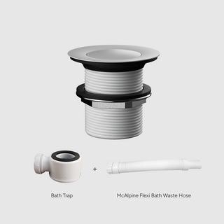 Versa Pop Up Bath Waste Kit 40mm | Non-Overflow Long Tail