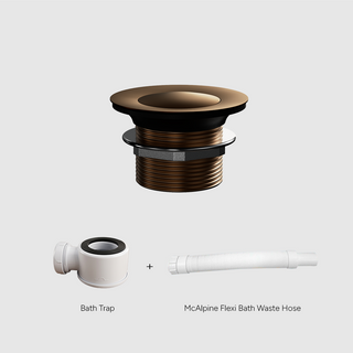 Versa Pop Up Bath Waste Kit 40mm | Non-Overflow Short Tail