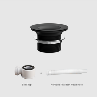 Versa Pop Up Bath Waste Kit 40mm | Non-Overflow Short Tail