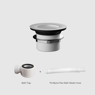Versa Pop Up Bath Waste Kit 40mm | Non-Overflow Short Tail
