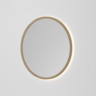 Sora Round LED Mirror 850 in Light Ash finish, alternate view