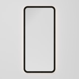 Sora Rectangle LED Mirror 500x1050 in Dark Ash finish