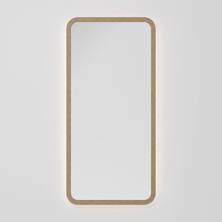 Sora Rectangle LED Mirror 500x1050 in Light Ash finish