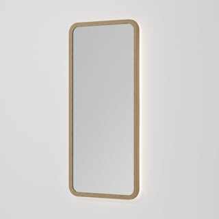 Sora Rectangle LED Mirror 500x1050 in Light Ash finish, alternate view
