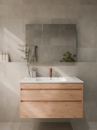code-interiors-luxe-900-wall-floating-vanity-devon-oak-timberland-finish-two-drawer-bathroom-setting-mirror-cabinet