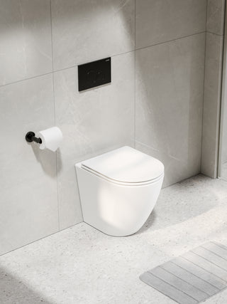 Code-Flow-Typhoon-In-the-Wall-behind-matte-White-Toilet-Suite-with-brushed-gunmetal-Button-tile