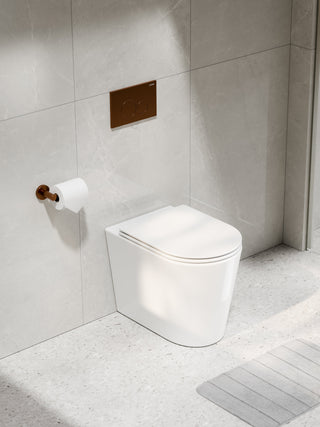 CODE PURE TYPHOON INWALL TOILET SUITE | BRUSHED COPPER BUTTON