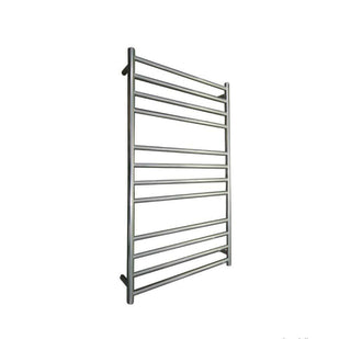 ELITE ROUND HEATED TOWEL LADDER 1200X650MM STAINLESS STEEL