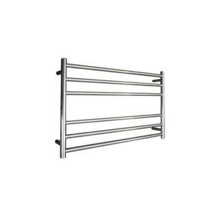 ELITE ROUND HEATED TOWEL LADDER 600X850MM STAINLESS STEEL